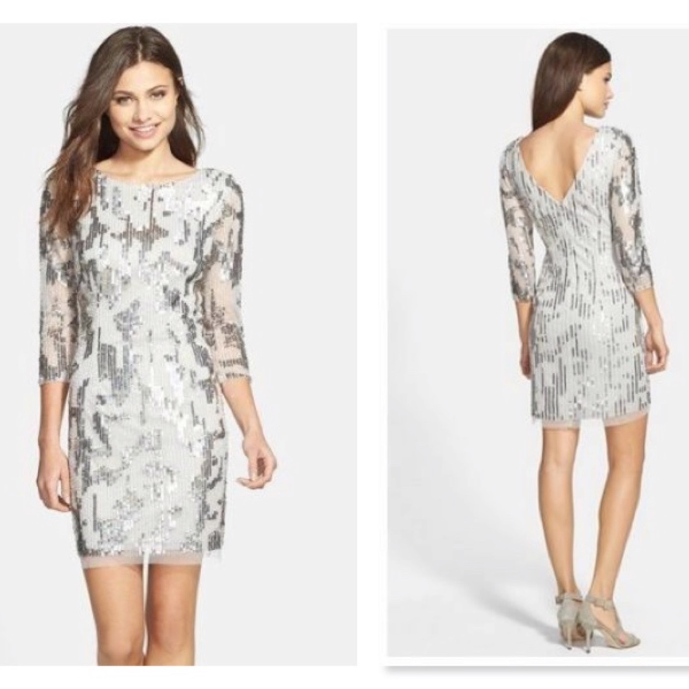 Adrianna Papell Embellished Sheath Dress